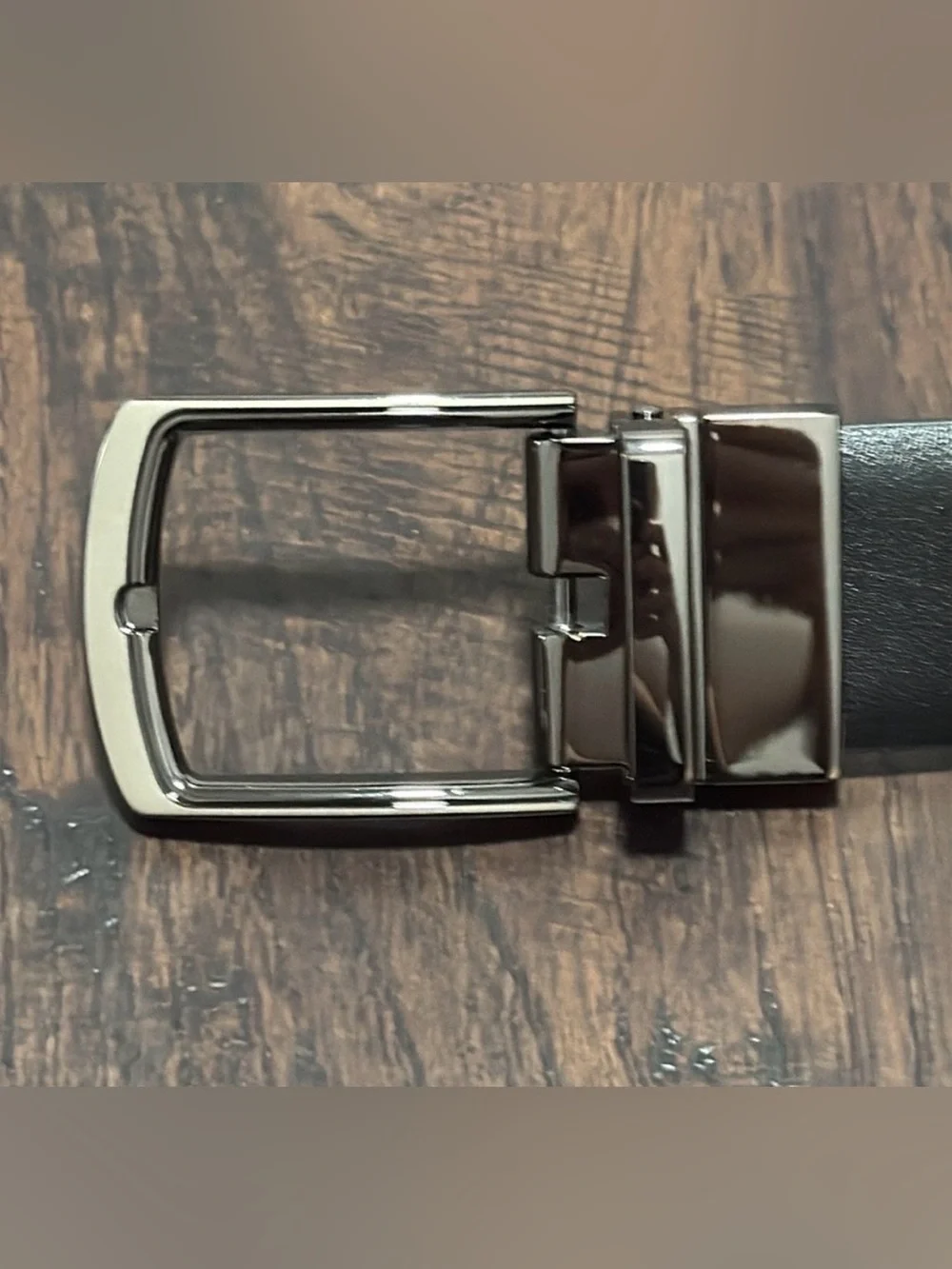MENS GENUINE LEATHER BLACK BELT SILVER METAL BUCKLE CLASSIC SIZE 34 NWT